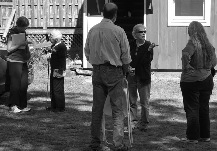 people talking outside during the 28th annual New England Gathering