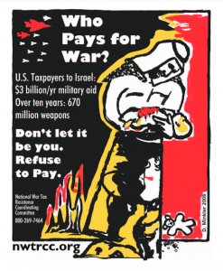 Graphic describing that over $3 billion each year in military aid is directed to Israel.