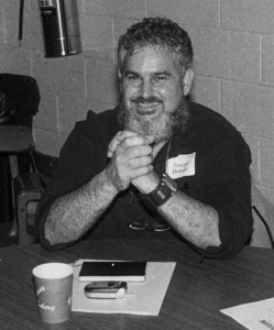 Joe Donato sitting at a table.