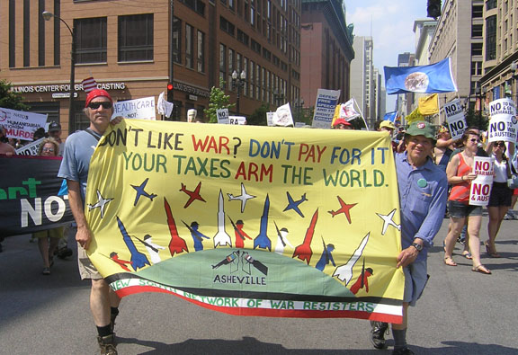 Don't like war? Don't pay for it. Your taxes arm the world.