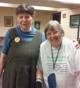 Pam Allee and Ann Huntwork at the Portland redirection ceremony.