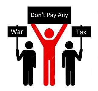 pay no war tax chicago graphic