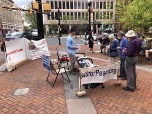 Penny Poll set up in Lancaster.