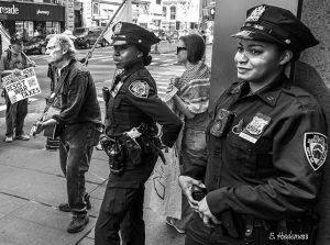 NYPD at tax day demonstration