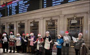 Raging Grannies carol at Grand Central