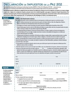 Picture of Peace Tax Return in Spanish