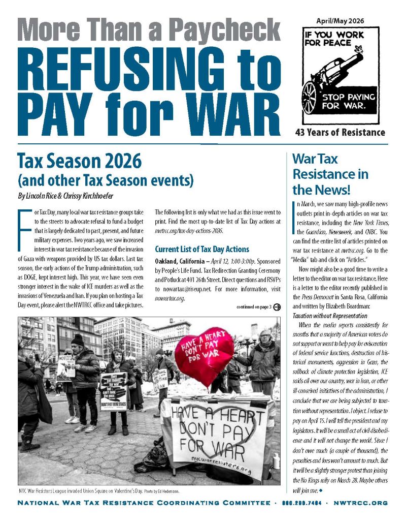 Cover of latest newsletter.