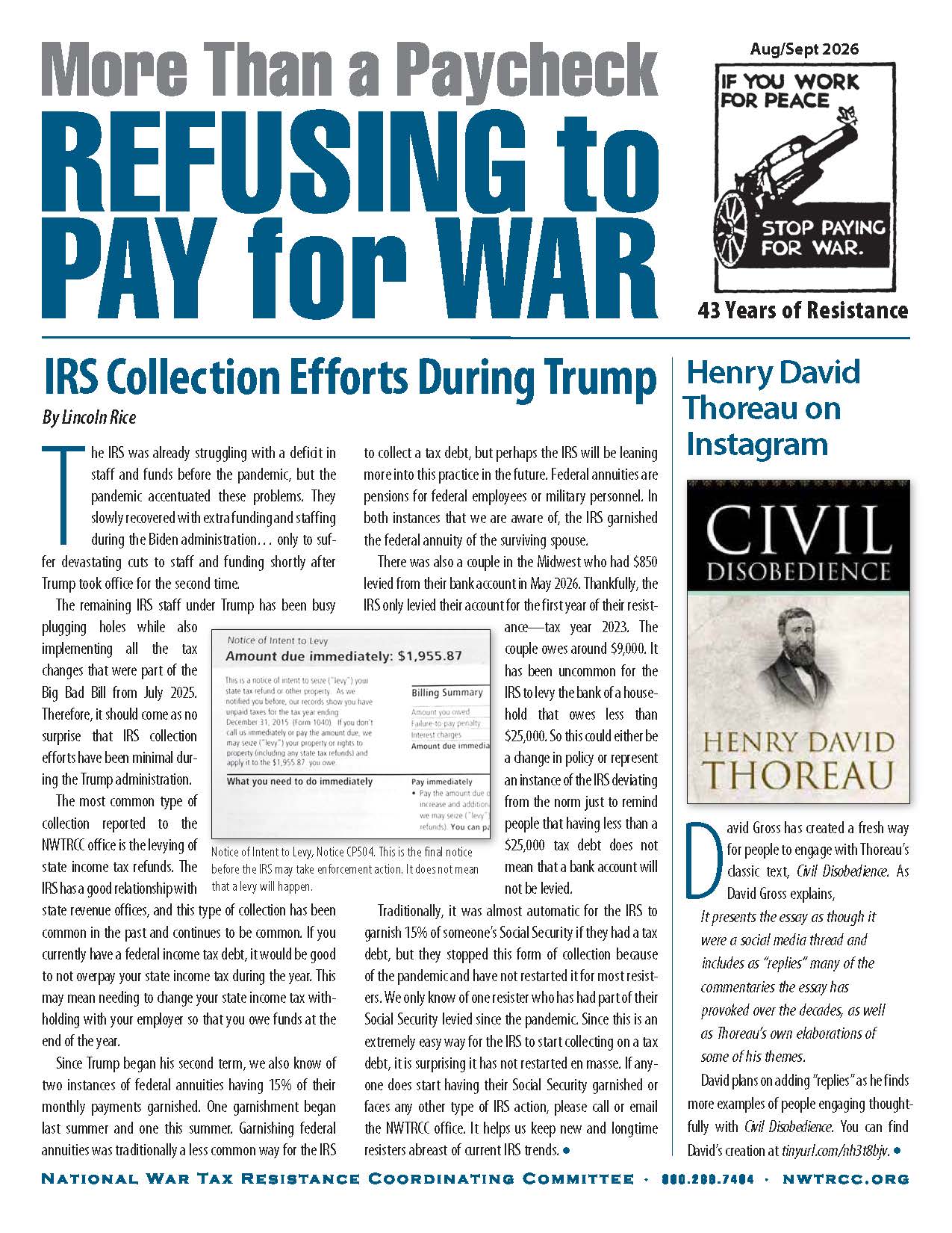 cover of latest newsletter.